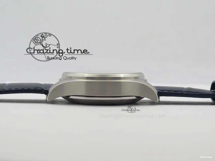 MIROTIME 1225 Pilot Chrono SS IW387809 ZF 1:1 Best Edition Silver Dial Blue Numbers On Blue Leather Strap A Lightweight 7263